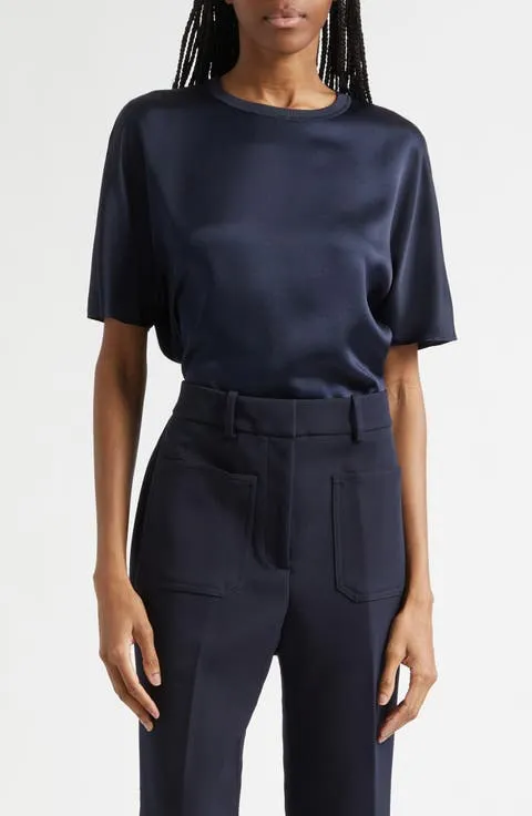 Lena Silk Crewneck Top