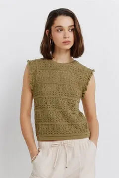 Top pointelle volante