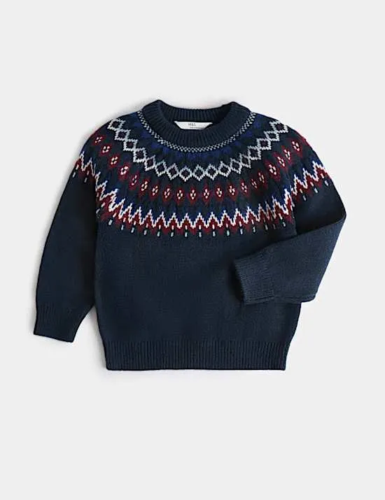Strickpullover mit Norwegermuster