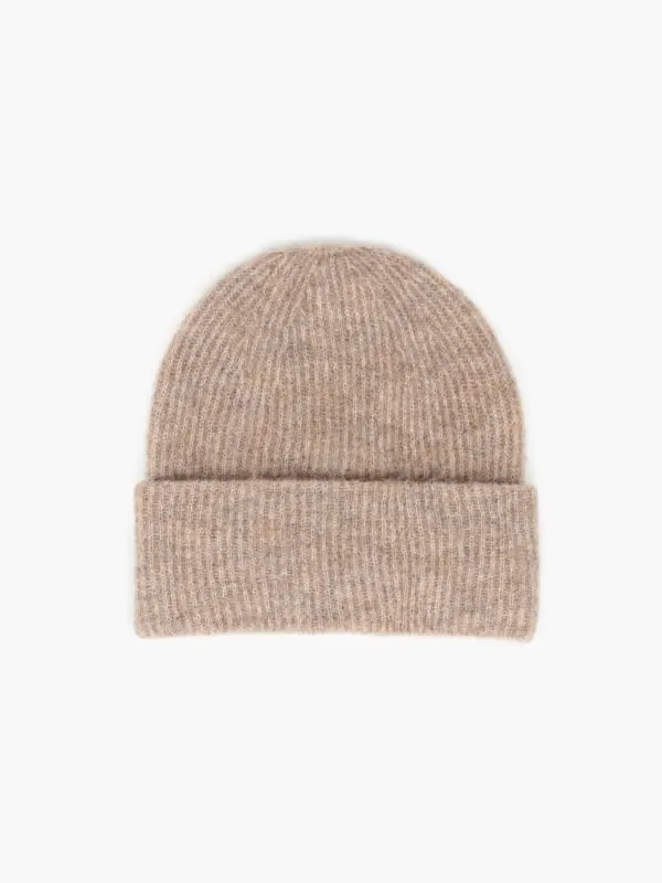 Gabriella Wool Mohair Beanie Beige