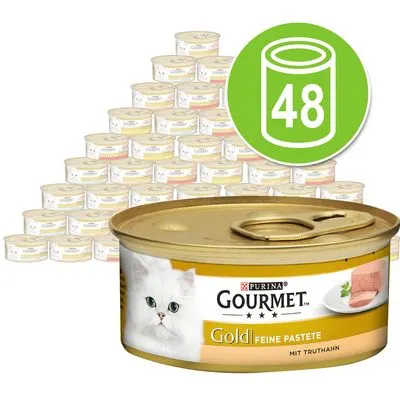 Mégapack Gourmet Gold Les Mousselines 48 x 85 g pour chat