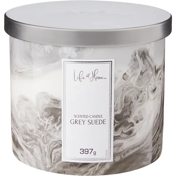 Scented Candle Grey Suede