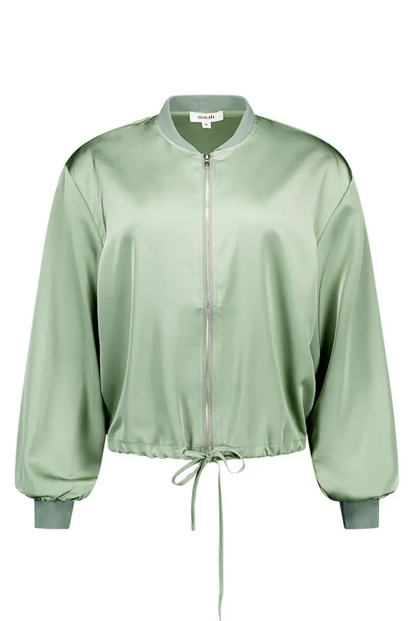 Groene bomberjas met glans