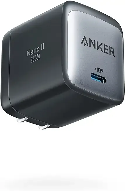 Anker Nano USB C Charger,65W GaN II PPS Fast Compact Foldable Charger for MacBook Pro, Galaxy, Dell, iPhone 17/16, iPad Pro, and More | Fast Compact Foldable Charger for MacBook Pro iPad Pro, and More