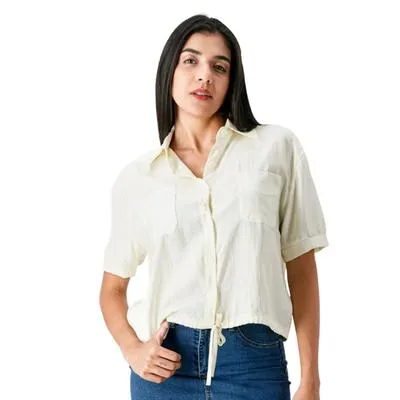 Blusa Mxstaza Mujer Lisa Cordón En Cintura
