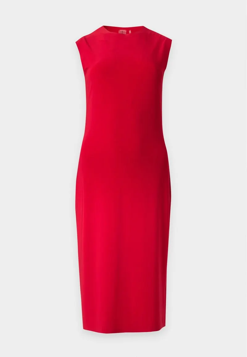 SLEEVELESS DRESS TO KNEE - Jerseykjole - tiger red