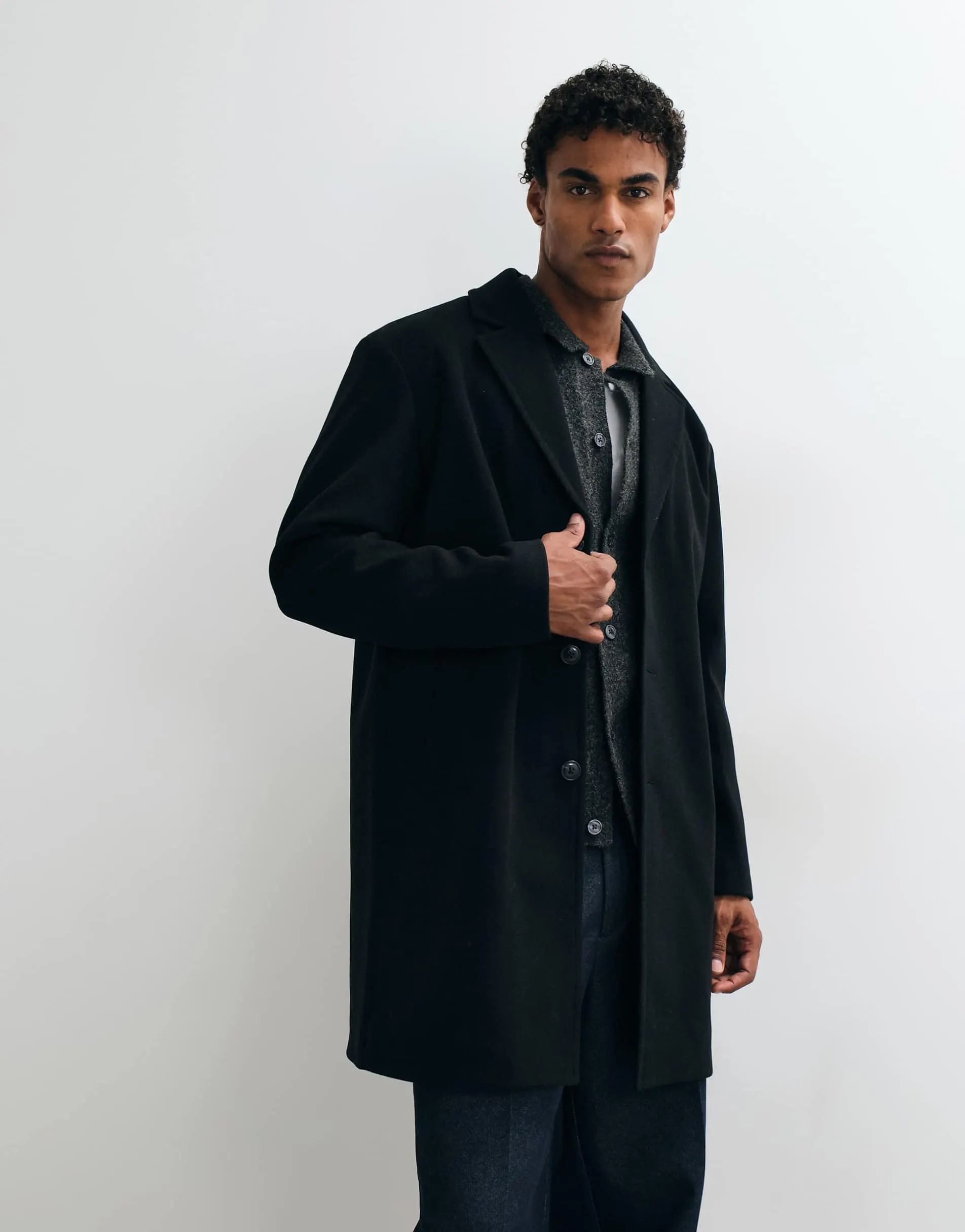 Jack & Jones car coat in black