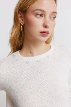 Camiseta chenilla cuello fantasía