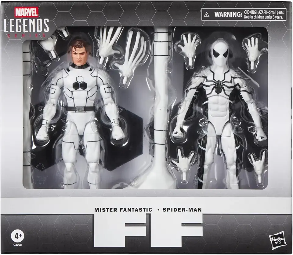 Marvel Legends Series Future Foundation Mister Fantastic & Spider-Man Two-Pack, 2 Fantastic Four Comics-Inspired Collectible 6-Inch Scale Action Figures