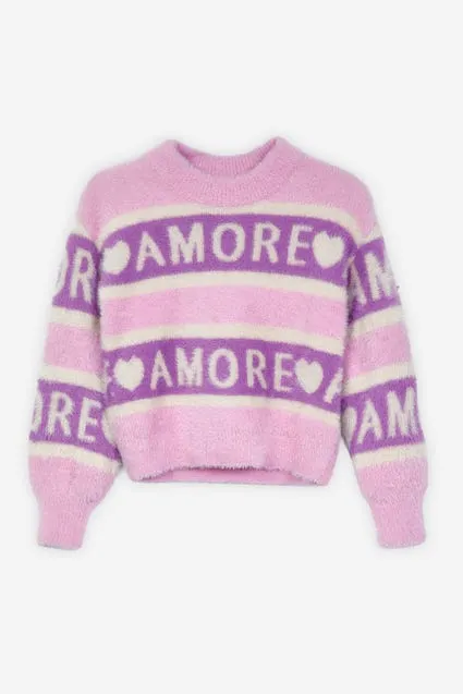 Kids trui fluffy amore