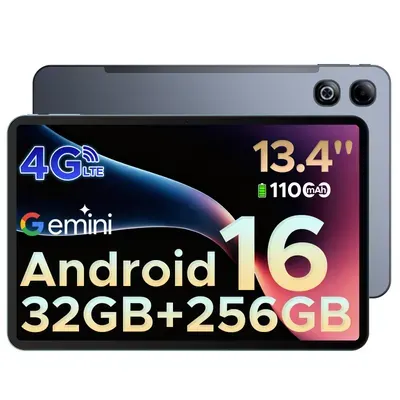 DOOGEE Tab G6 Max Tablet,Android 16, 13,4 Zoll, 32(6+26)GB+256GB/2TB TF, 4G LTE, 90Hz,11000mAh/18W,Widevine L1, 5G WiFi