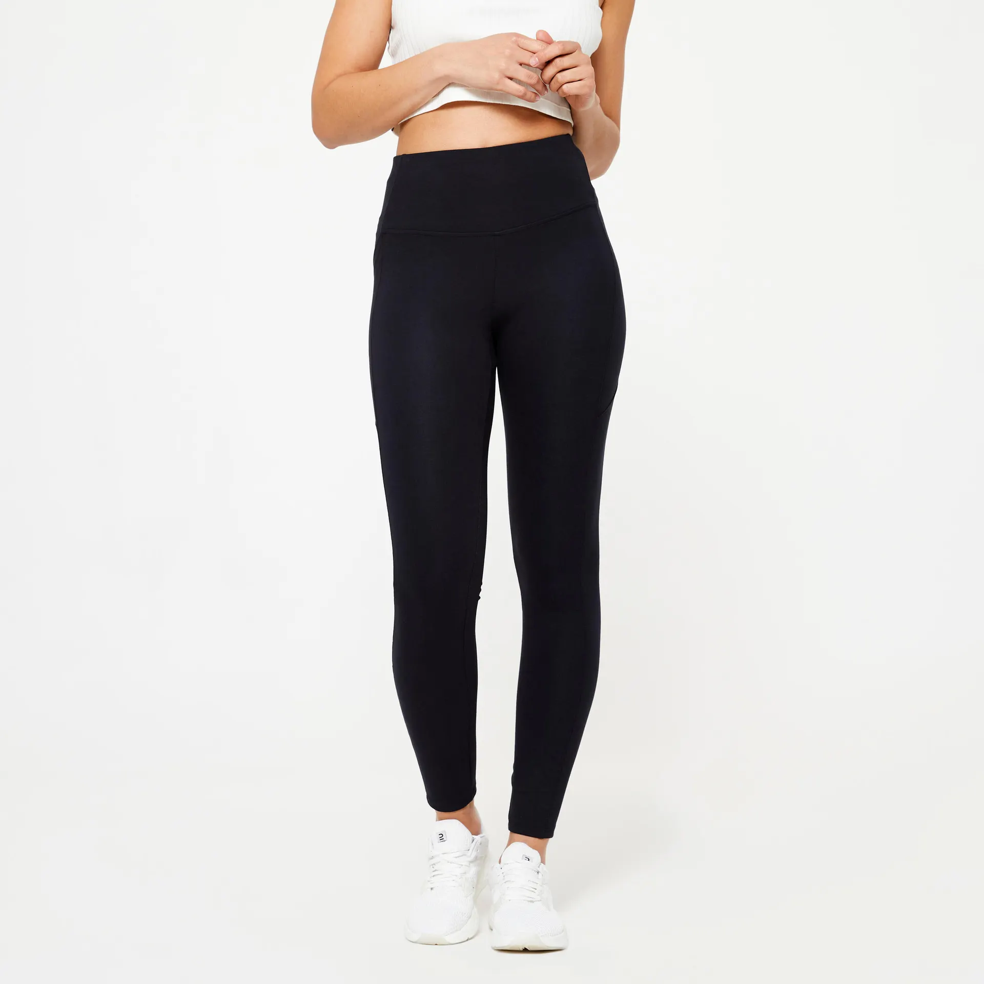 DOMYOS Dámské fitness legíny s vysokým pasem