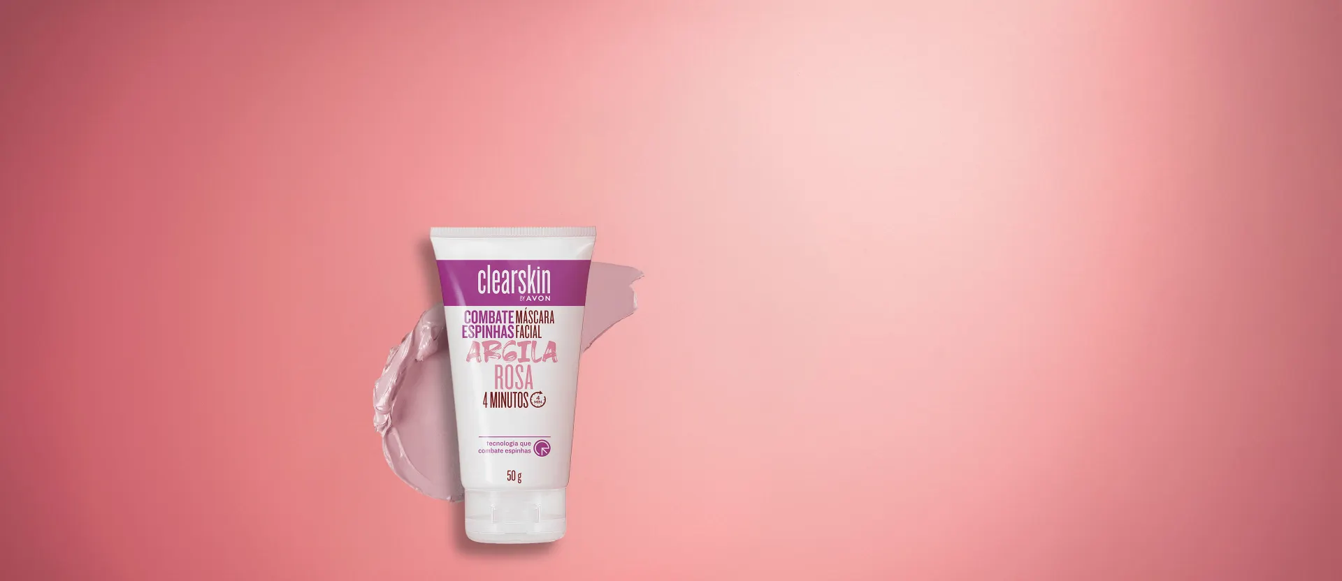 Máscara Facial de Argila Rosa