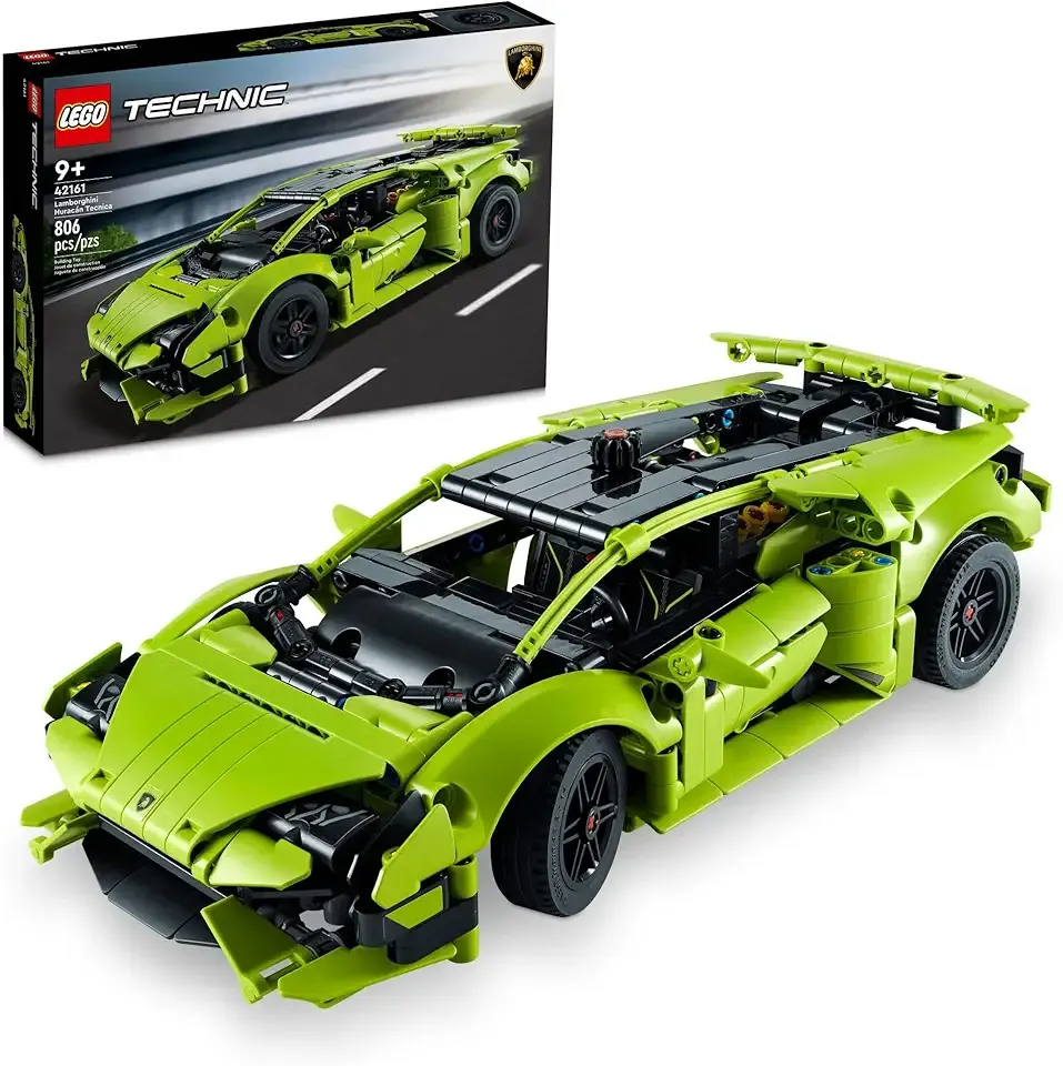 Technic Lamborghini Huracán Tecnica Advanced Sports Car Building Kit for Kids Ages 9 and up Who Love Engineering and Collecting Exotic Sports Car Toys, 42161
