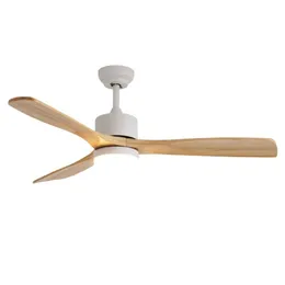 Kogan SmarterHome™ 132cm DC Motor Ceiling Fan with LED Light (White & Natural)