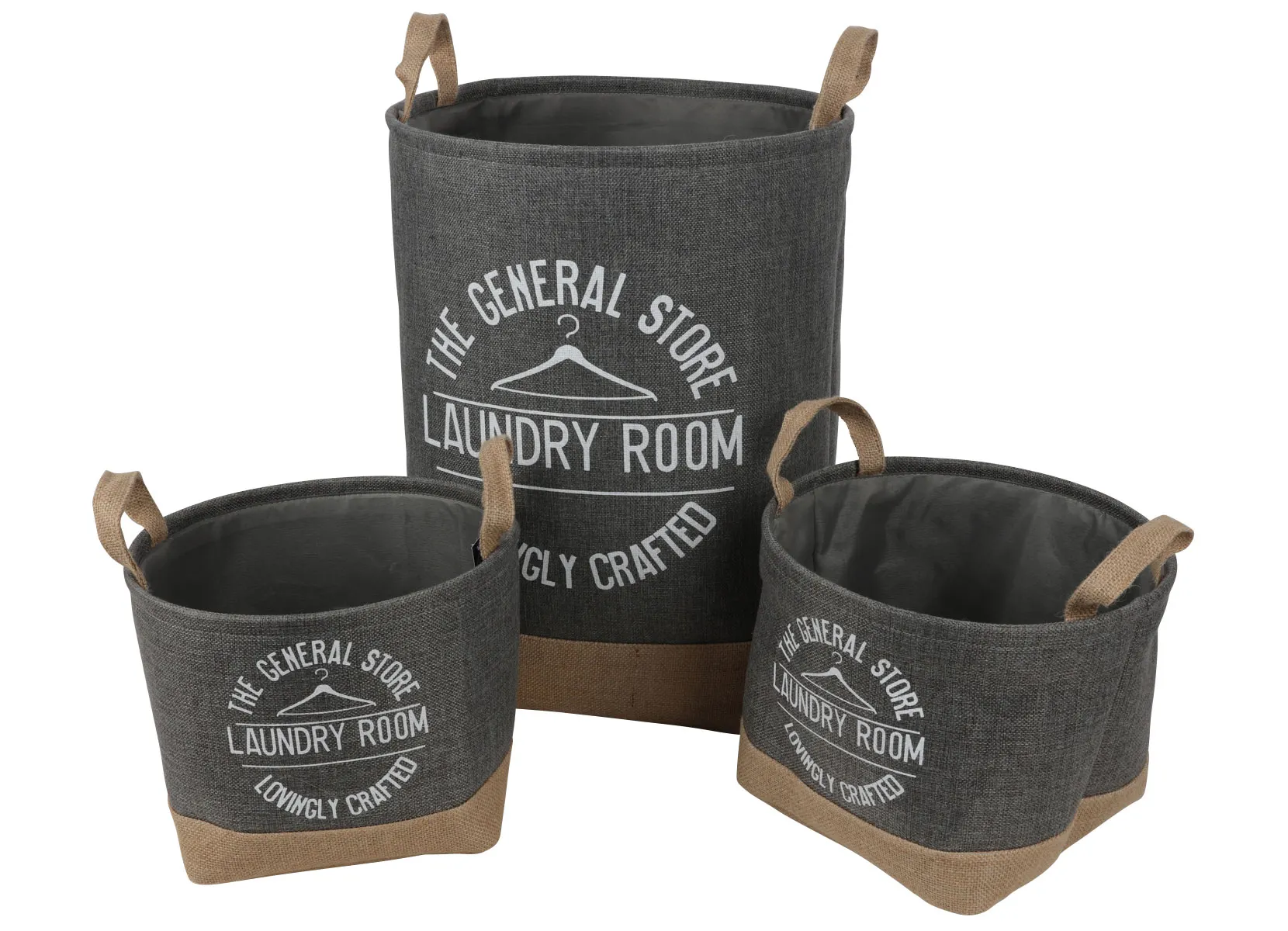 Jutekörbchen 3er-Set Blau