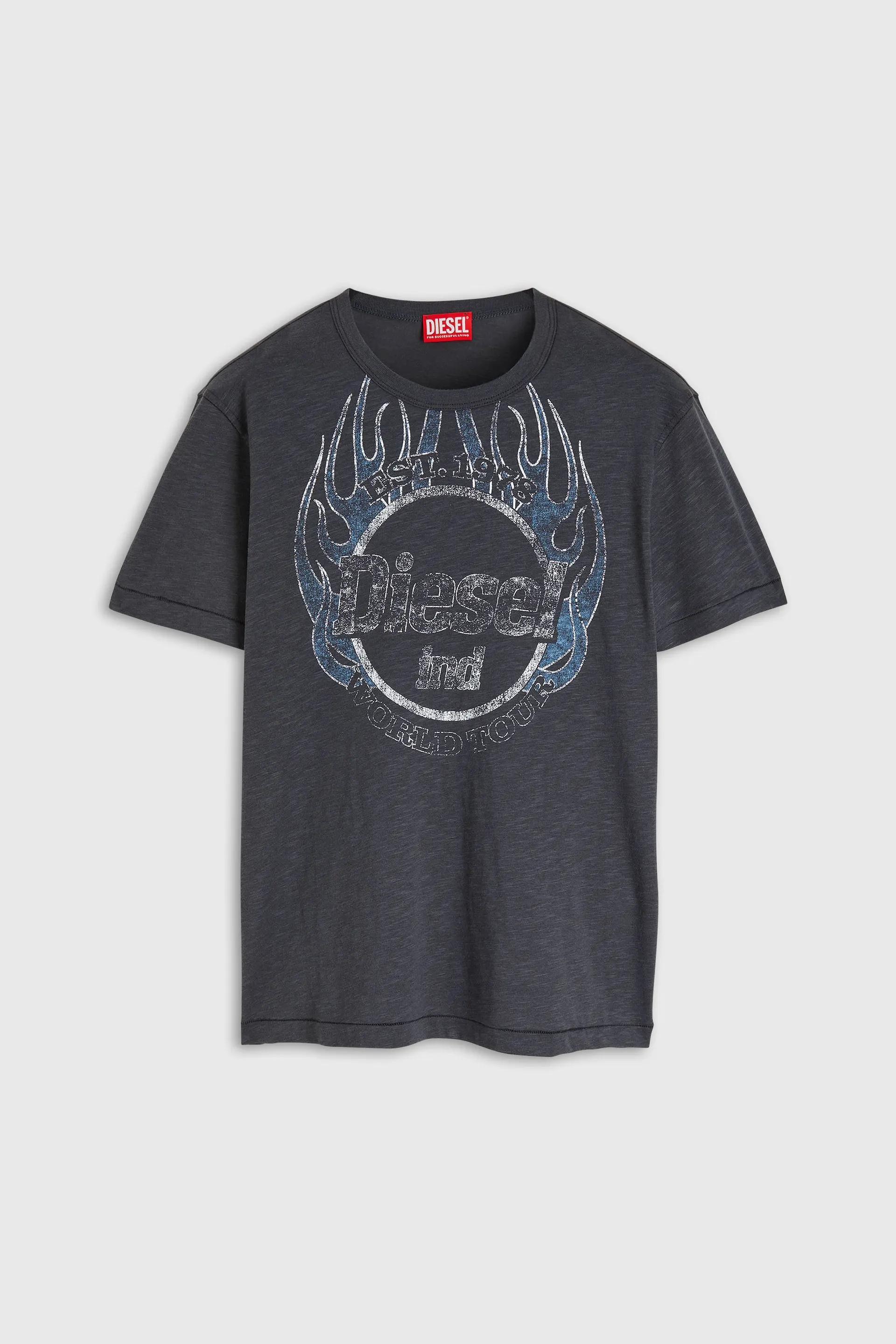 T-shirt in slub-jersey with crack print
