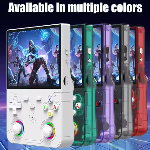 New R36 Ultra X Retro Video Game Console 4.5-inch IPS Screen Linux System 128GB Pre Installed Gaming Portable Handheld Player Li