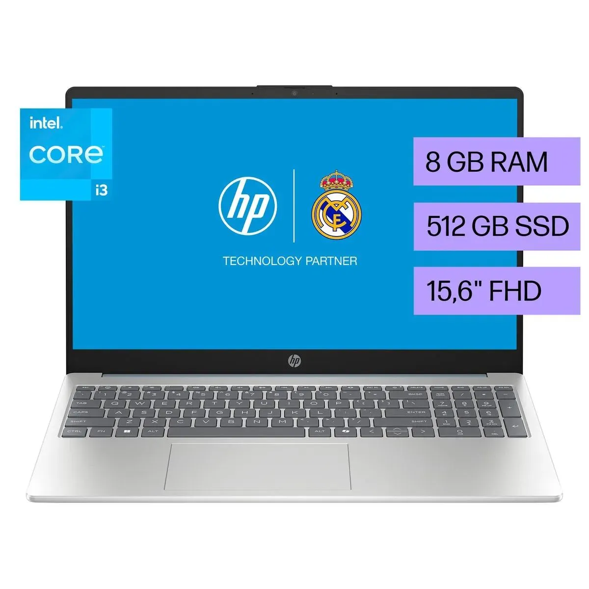 HP Laptop 15-fd0234la Core i3-N305 8GB RAM SSD 512GB Full HD
