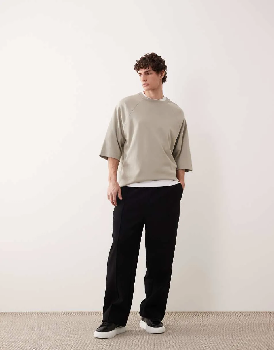 ASOS COLLECTIVE oversized super heavyweight co-ord in black