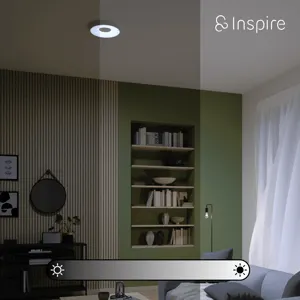 Plafoniera LED Piazo Ø 38 cm bianco IP20 cct da bianco caldo a bianco freddo con regolazione di temperatura, 5400 lumen INSPIRE