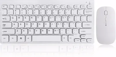 Tastatur und Maus Set Bluetooth Wireless Tastaturset Kabelloses Keyboard Tasten Natürliches Tippen Slim Keyboard QWERTY Kompatibel PC Notebook Retoo