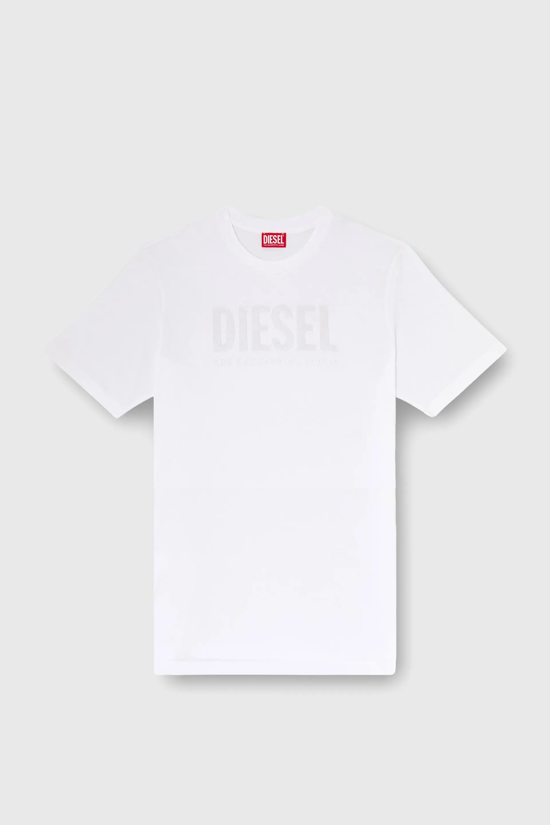 Cotton T-shirt with tonal Diesel logo print