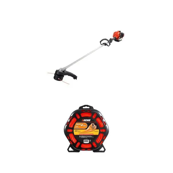 ECHO 21.2 cc Gas 2-Stroke Straight Shaft String Trimmer and .095 in. Cross-Fire Trimmer Line (250 ft.) Combo
