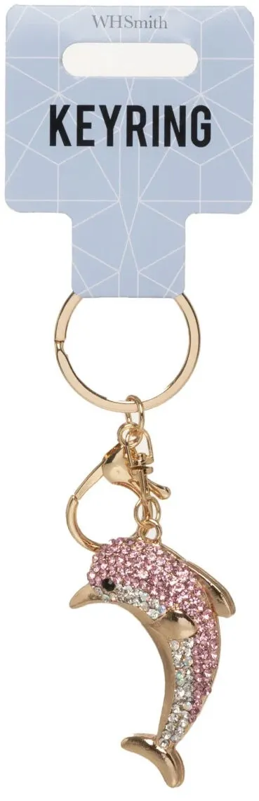 Nøkkelring Delfin Diamanter