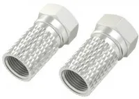 F-Stecker (7mm) (2 Stk.) schraubbar