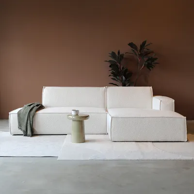 Hoekbank Sorello off-white chaise longue rechts