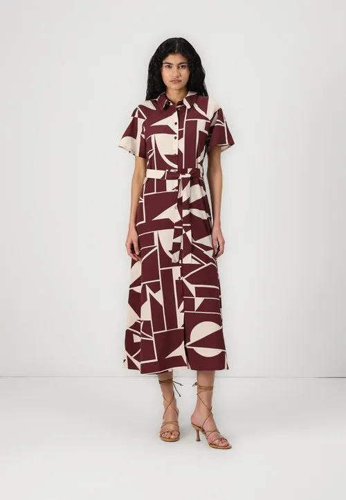 VIEBBA MIDI DRESS - Skjortekjole - fig/birch