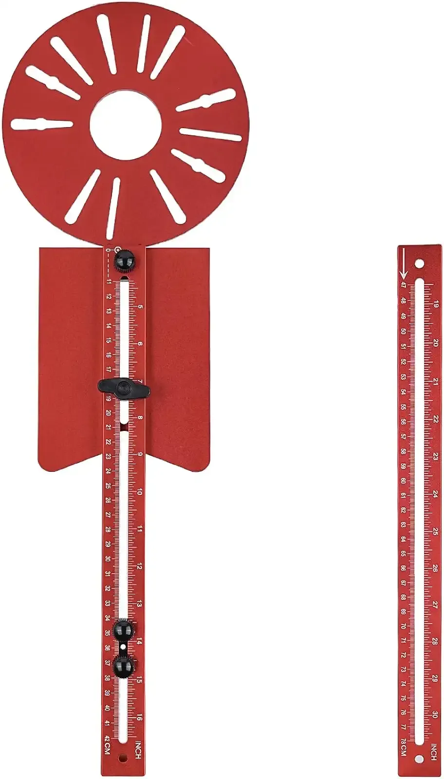Router Jig Guide Kit | 29" Heavy-Duty Router Circle Cutting Jig with 16"+30" Aluminum Rails, Milling Groove Bracket for Woodworking Templates & Cabinet Projects
