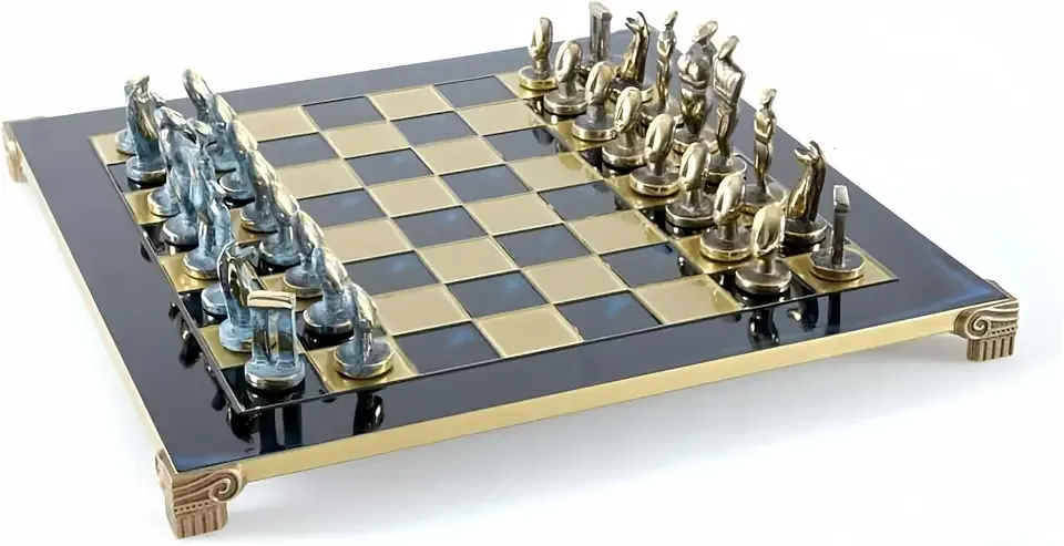 Luxury Handcrafted Decorative,Collective Chess Sets - Birthday, Businees, idea Products (Antique Cycladic Βlue)