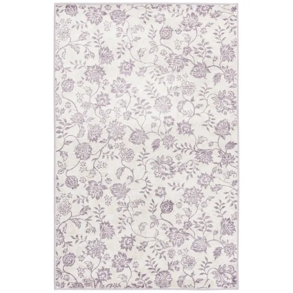Mainstays 36"x56" Lavender Floral Faux Fur Indoor Accent Rug