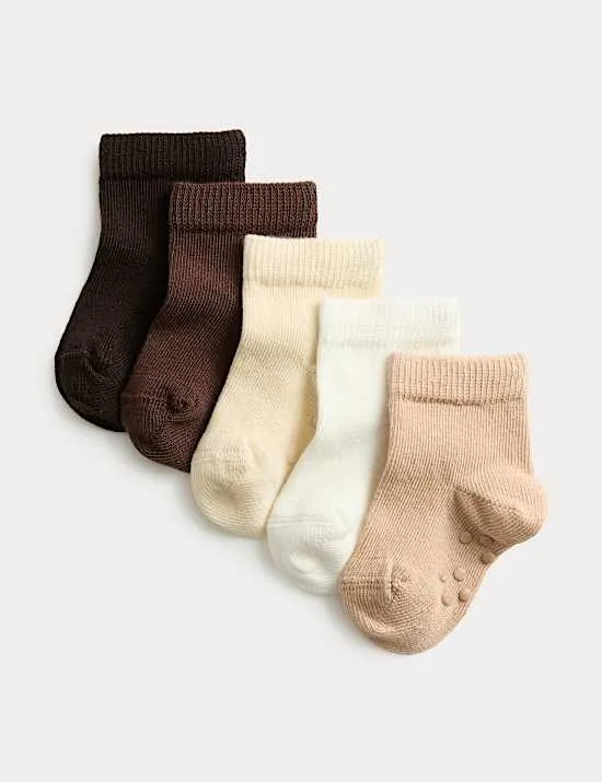 5er-Pack Socken mit hohem Baumwollanteil (0–3 J.)