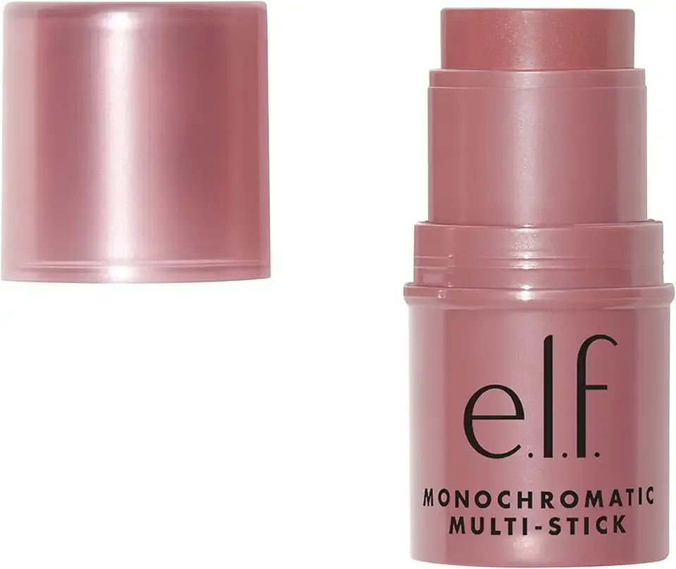e.l.f., Monochromatic Multi Stick, Creamy, Lightweight, Versatile, Luxurious, Adds Shimmer, Easy To Use On The Go, Blends Effortlessly, Sparkling Rose, 0.17 Oz