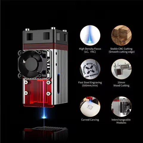 Neje 5 Plus Portable Laser Engraver Cnc Machine, DIY Engraving Cutting Tool for Wood Steel Acrylic Leather Woodworking Crafts