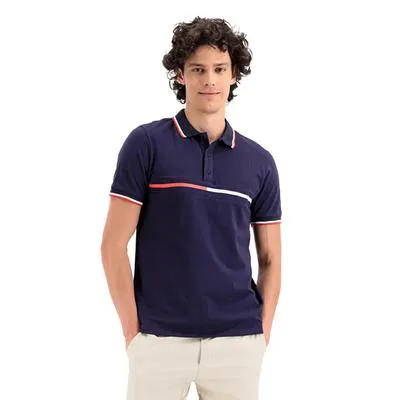 Playera Roosvelt Hombre Tipo Polo Detalle Al Contraste