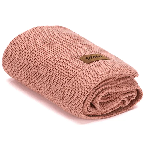 Fillikid | Strikket babyteppe | 80 x 100 cm | Rose