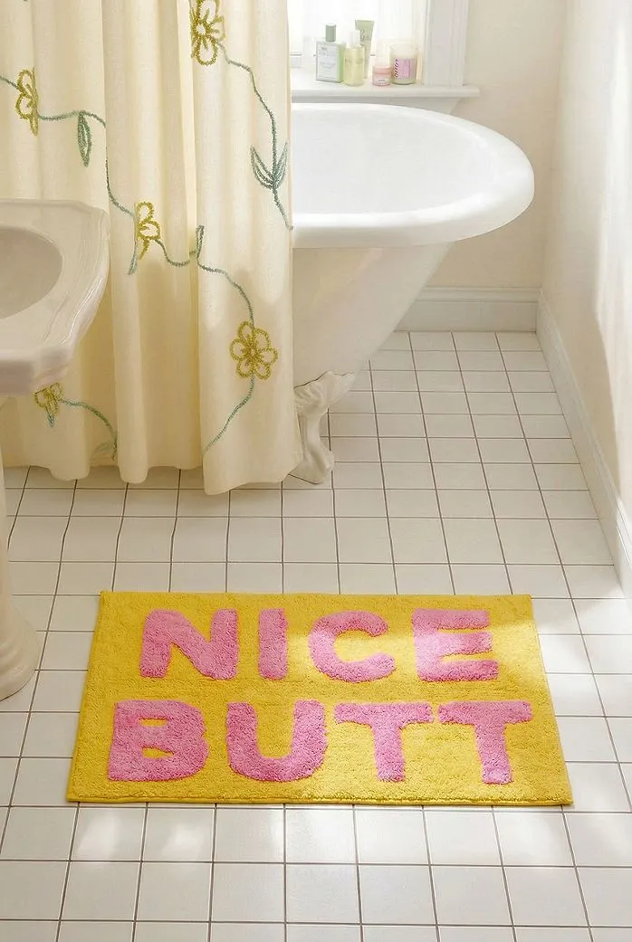 Tappetino da Bagno Yellow & Pink Nice Butt