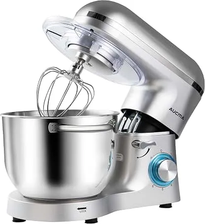 Aucma Stand Mixer,6.5-QT 660W 6-Speed Tilt-Head Foo…
