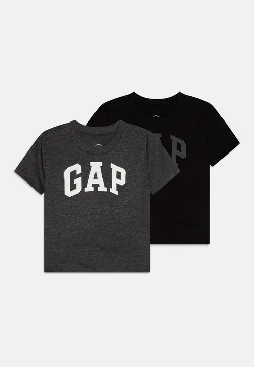 BABYGAP LOGO T-SHIRT 2-PACK - T-shirts med print - true black