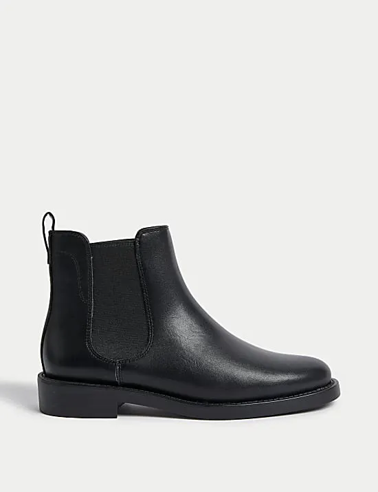 Chelsea-Stiefeletten mit flachem Absatz