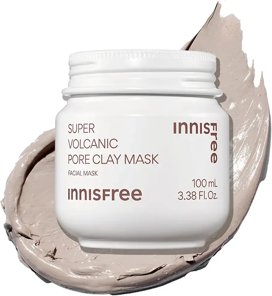 innisfree Super Volcanic Clay Mask, Pore Cleansing & Oil Control Face Mask for Oily Skin with AHA, Korean Wash-Off Clay Mask for Clogged Pores