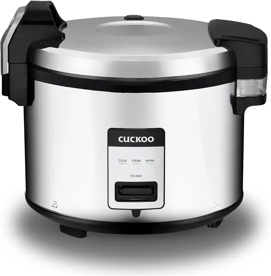 CUCKOO Commercial Rice Cooker & Warmer, Extra Large Rice Cooker 30-Cup Uncooked / 60-Cup Cooked, Professional Industrial Grain Cooker with Large Capacity, Easy One-Touch Operation, Silver (CR-3032)