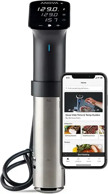 Anova Culinary Sous Vide Precision Cooker Pro, 1200 Watts, Black and Silver