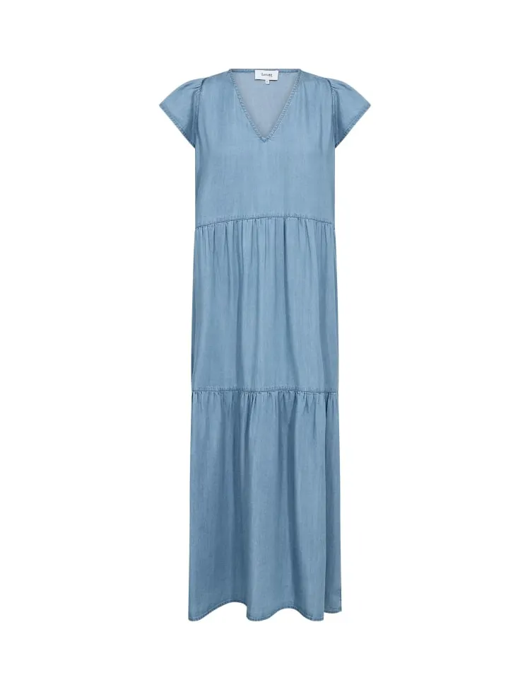 RORA 3 DRESS Mid Blue Denim