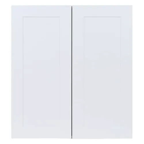 Hampton Bay Edson 27 in. W x 30 H x 13 D Assembled Kitchen Wall Cabinet with Adjustable Shelves, White (W2730)