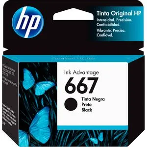 Cartucho de tinta HP 667 negra Original (3YM79AL)